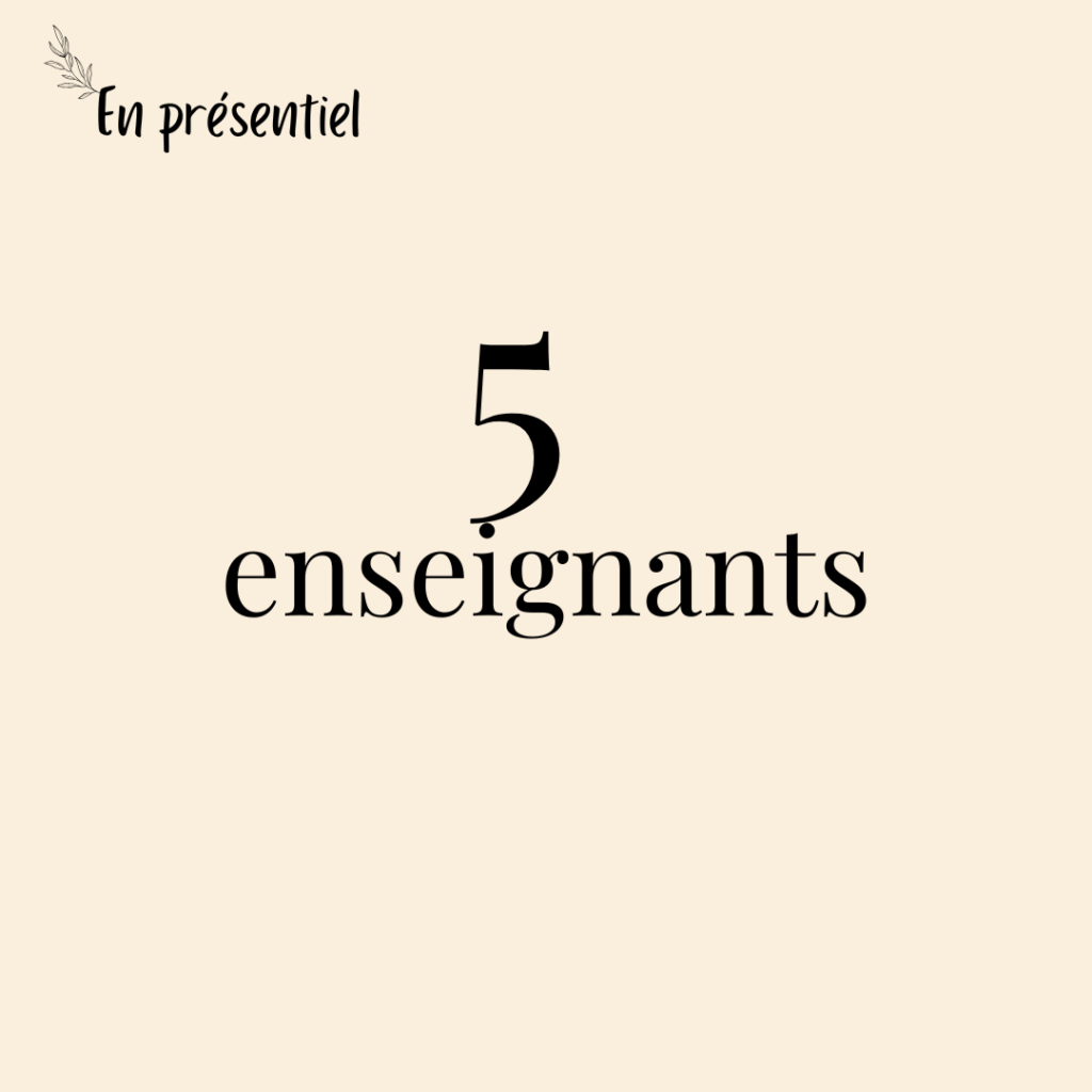 5 enseignants à l'école de communication animale